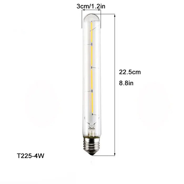 100-240V 6000K LED Filament Light Bulb 110V 120V 6500K Tubular Edison Bulbs T10 T185 T225 T30 T300 Long Tube 4W 6W 8W led Bulb Techelectronicx