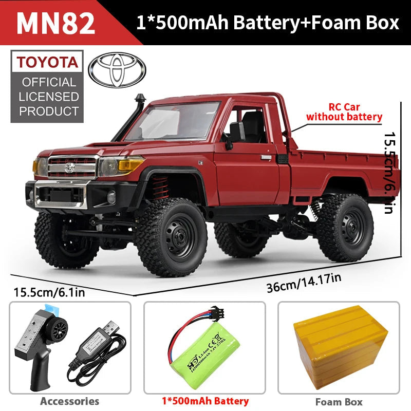 ZWN MN82 MN82S LC79 1/12 Full Scale RC Pickup Short Truck 4WD Remote Control Climbing Off-road Car Toys for Kids Christmas Gifts Techelectronicx