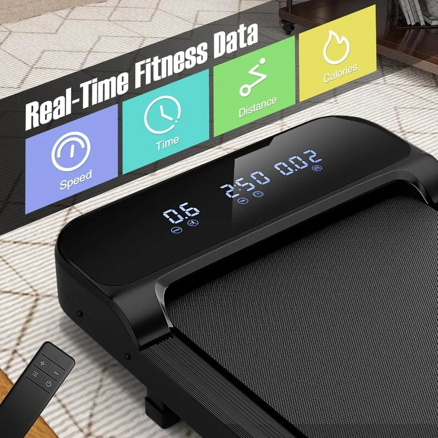 Walking Pad, 2.5 HP Under Desk Treadmill with Remote Control & LED Display, 3 Countdown Modes, 0.6-4 MPH Portable Treadmills for TechElect