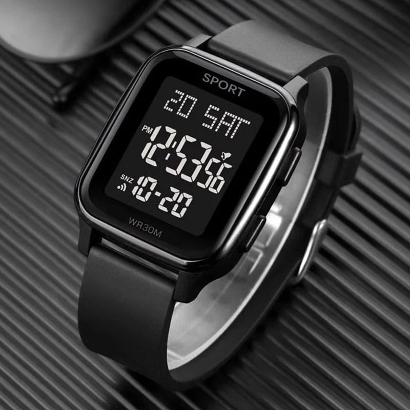 YIKAZE Sports Watch for Men Waterproof Multifunction Electronic Watch Ultra-thin Men's LED Digital Wristwatch for Man Student Techelectronicx