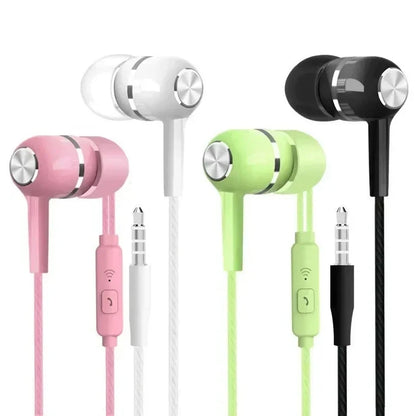 3.5mm Wired Earphone In-Ear Headset HIFI Heavy Bass Earbuds Monitor Sports Headset Stereo Music Gaming Headphone with Microphone - TechElect