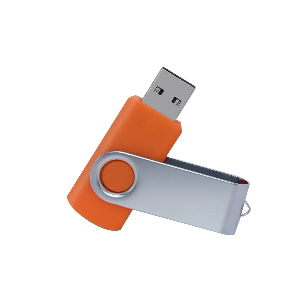 флешка usb 32GB Flash Drive 16 Giga Memory Stick Metal Jump Drive Swivel Pendrive Portable 64 128 GB cle usb 2.0 Pen Drives Techelectronicx