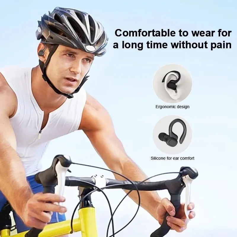 Original Wireless Earphones Ture Wireless Earbuds Ear Hook Sports HiFI Stereo Waterproof Headset With Mic TWS Headphone - TechElect
