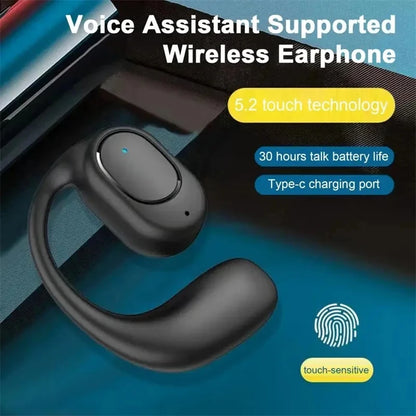 Wireless Headphones Bluetooth Headset With Microphone Bone Conduction Handsfree Noise Canceling Earphones For Driving Audifonos - TechElect