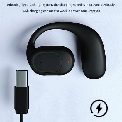 Wireless Headphones Bluetooth Headset With Microphone Bone Conduction Handsfree Noise Canceling Earphones For Driving Audifonos - TechElect