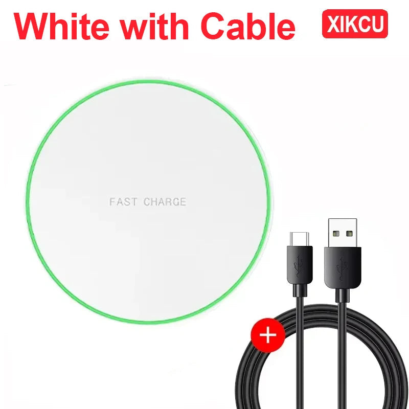 XIKCU New Wireless Charger For iPhone 16 15 14 13 12 Pro Max Induction Fast Charging Pad Dock Station For Samsung S23 S22 Xiaomi TechElect