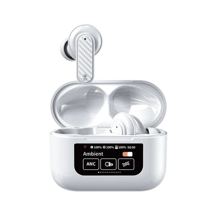 Wireless Headphone Earphones LED Touch Screen Visible Active Noise Cancellation music Headset Sport Earbuds With Microphone - TechElect