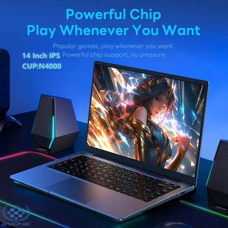 Laptop 15.6 Inch Intel N4000 6G RAM 2TB SSD DDR4 Windows 11 2.6 GHz Fingerprint Unlock HD Camera Portability Gaming Computer Techelectronicx