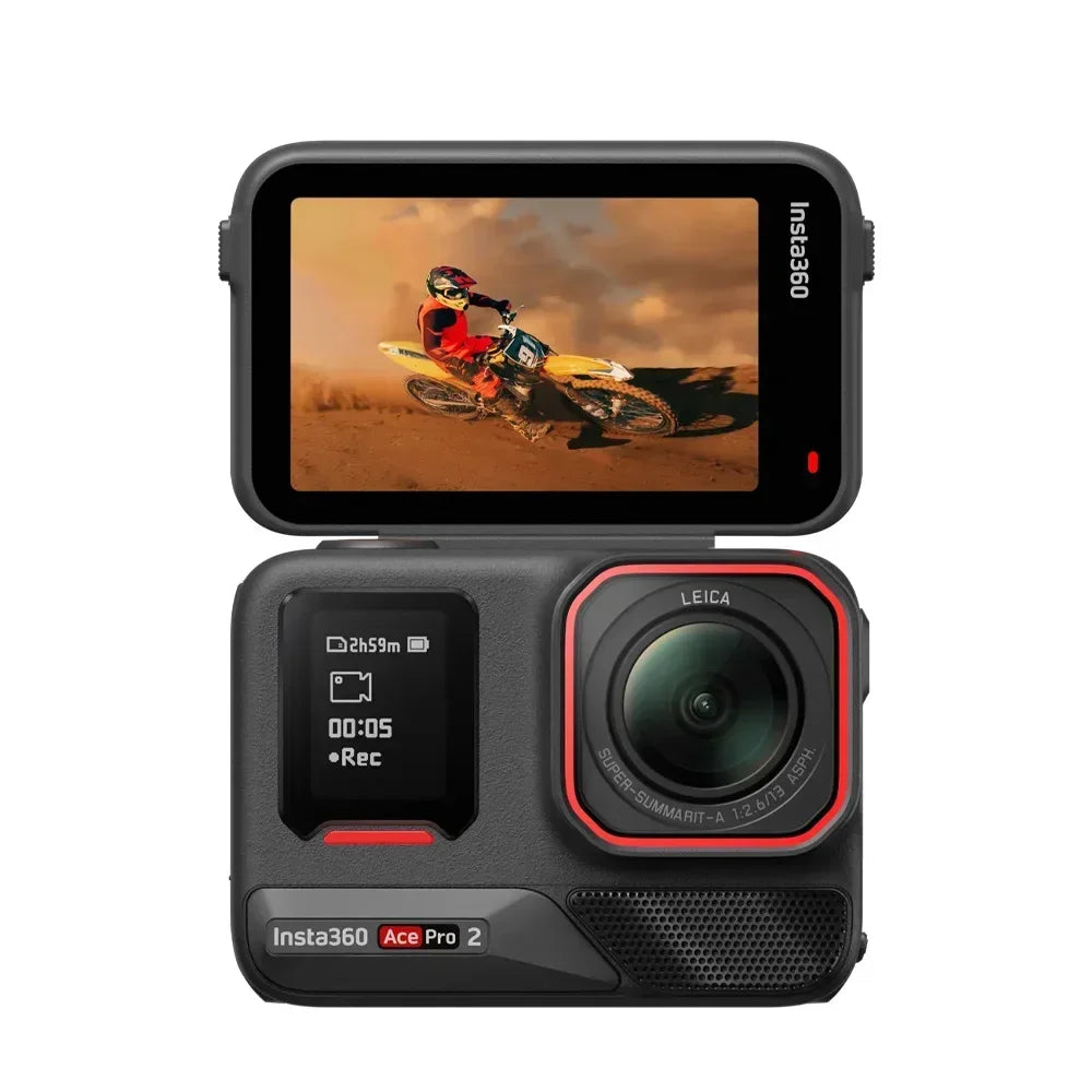100% Original Insta360 ACE PRO 2 action camera Dual Battery Get-Set Bundle (Mini 2-in-1 Tripod + 128GB) TechElect