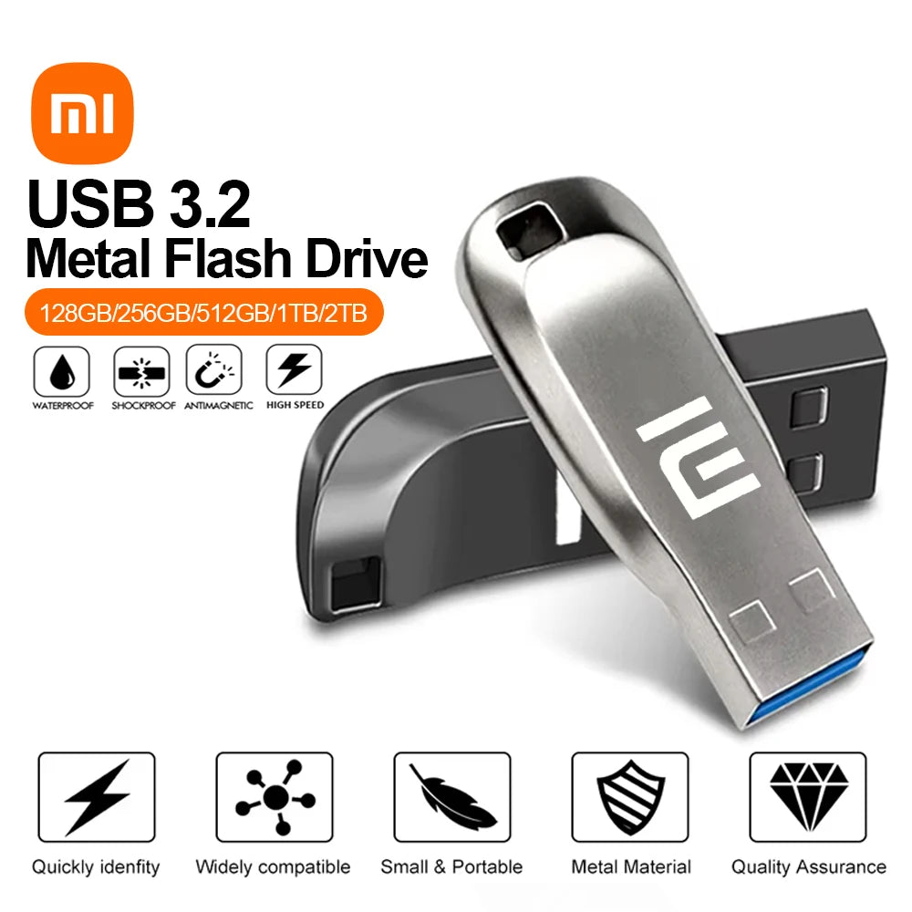 Xiaomi USB 3.2 Pen Drive 2TB Metal High Speed Flash Disk 512GB 256GB USB Memory Stick Pendrive 128GB For PC/Laptop/Ps4 Controler Techelectronicx