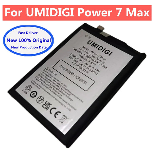 10000mAh Original Phone Battery For UMI Umidigi Power 7 Max 7max Techelectronicx