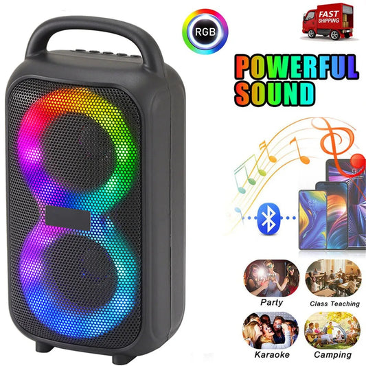 1000W Party Portable Speakers Bluetooth Wireless Boombox Sound Large Speaker Dual 3 inche Subwoofer for Outdoor Dancing Famliy Techelectronicx