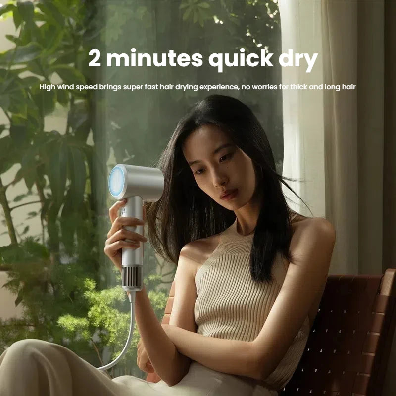 XIAOMI High Speed Hair Dryer H501 Negative Ion Hair Care 110000 Rpm Dry 220V CN Version (With EU Adapter) 62m/s wind speed TechElect
