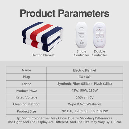 110V 220V Electric Blanket Thicker Heaters Home Bed Sheet Thermal Mat Heating Mattress Winter Thermostat Double Body Warmer Pads TechElect