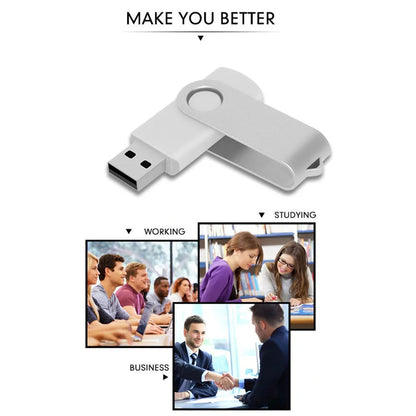 флешка usb 32GB Flash Drive 16 Giga Memory Stick Metal Jump Drive Swivel Pendrive Portable 64 128 GB cle usb 2.0 Pen Drives Techelectronicx