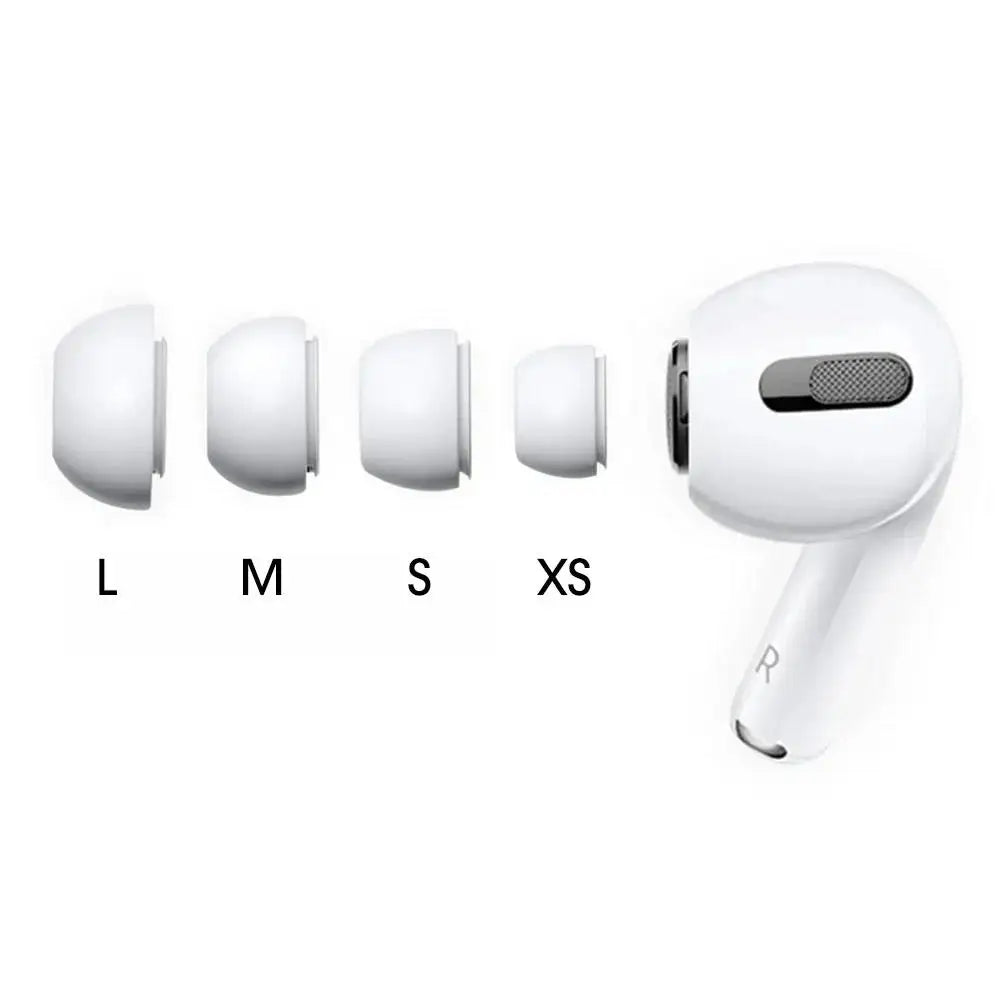 1-4 Pairs Silicone Ear Tip Cover Replacement Earbud XS/S/M/L Size Silicone Earbud Tips Covers for AirPods Pro 1st 2nd generation Techelectronicx