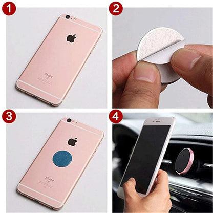 1/3/5PCS Metal Plate for Magnetic Car Phone Holder Self-adhesive Iron Sheet Sticker Magnet Mobile Phone Stand Mount For iPhone Techelectronicx