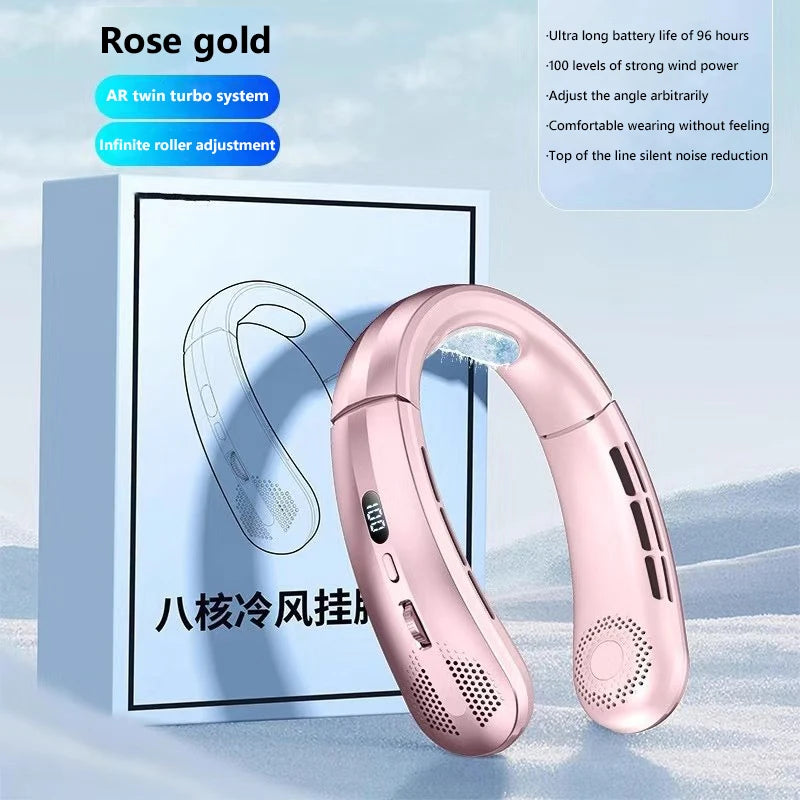 Xiaomi Portable Neck Fan MINI Electric Ventilador Silent Neckband Wearable Cooling FAN USB Rechargeable Neckband Air Cooler Techelectronicx