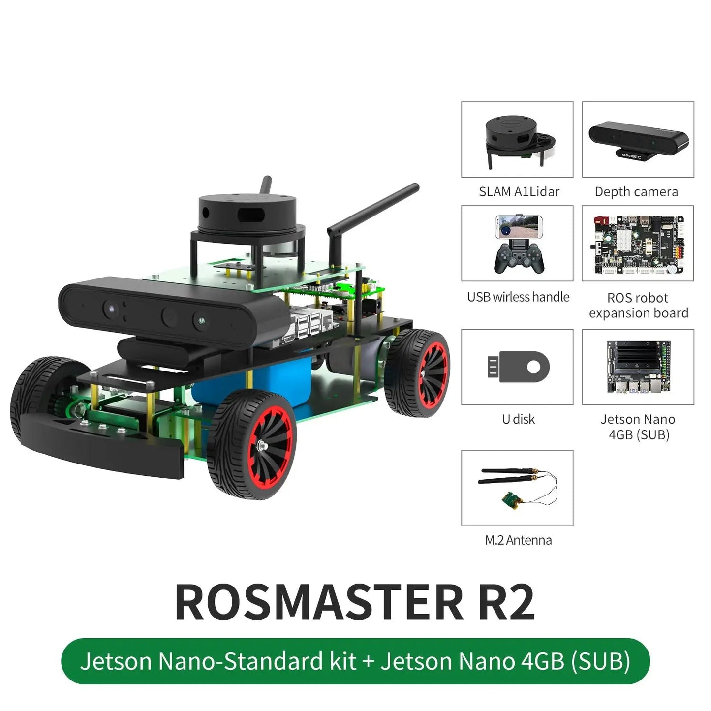 Yahboom ROSMASTER R2 ROS2 Robot Programmable Car Ackerman Structure for Jetson NANO/Orin NX SUPER/Orin NANO SUPER/Raspberry Pi 5 TechElect