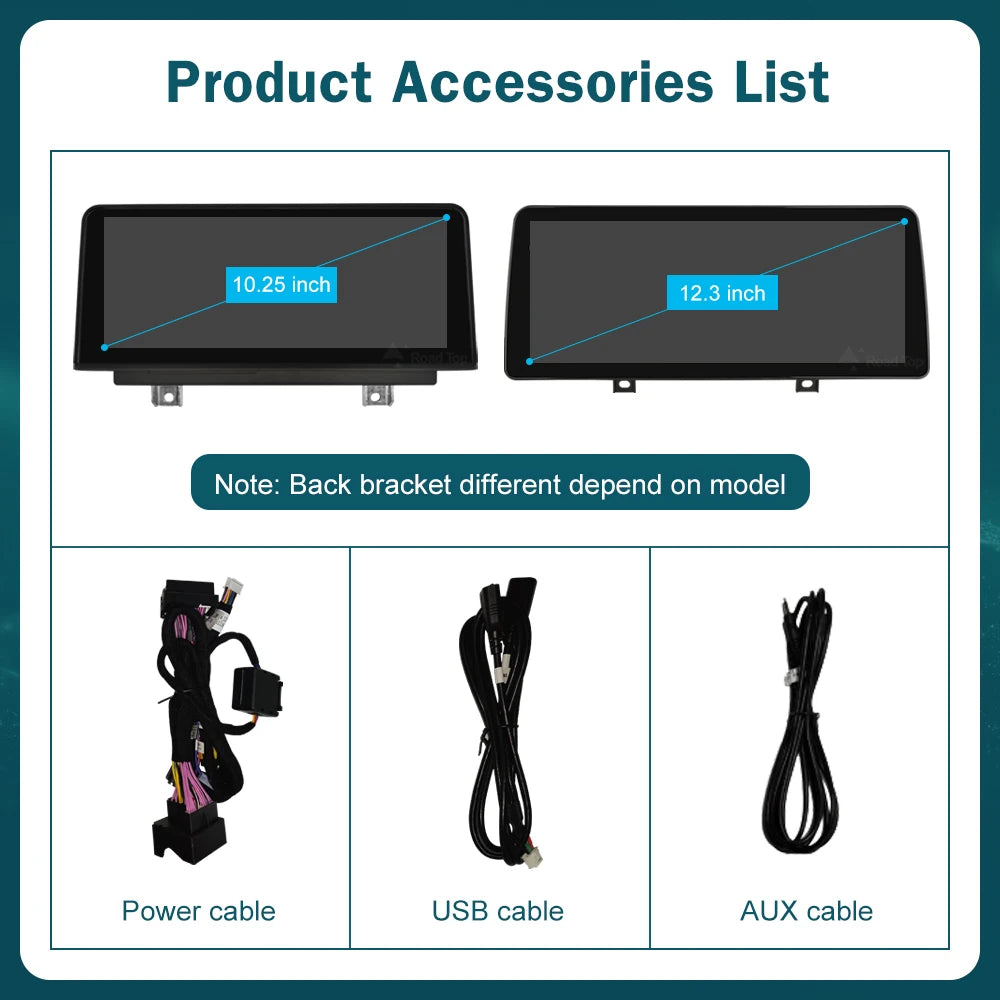 10.25'12.3' Wireless CarPlay Android Auto Multimedia Display Screen For BMW 1 2 3 4 Series F20 F21 F22 F30 F31 F32 F33 Techelectronicx