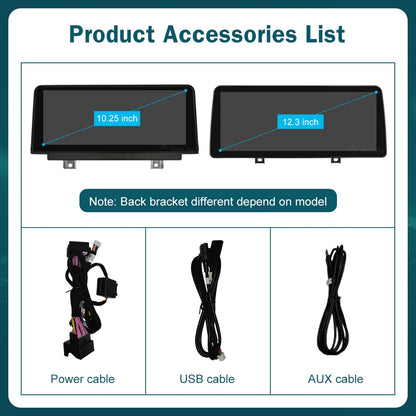 10.25'12.3' Wireless CarPlay Android Auto Multimedia Display Screen For BMW 1 2 3 4 Series F20 F21 F22 F30 F31 F32 F33 Techelectronicx