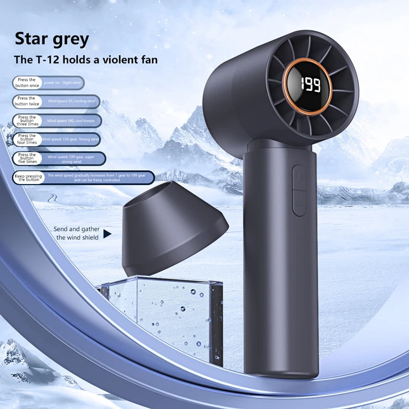 Xiaomi Mijia Mini Bladeless Handheld Fan USB Rechargeable Hand Fan Portable Personal Highspeed Fans Electric Eyelash Fan New Techelectronicx