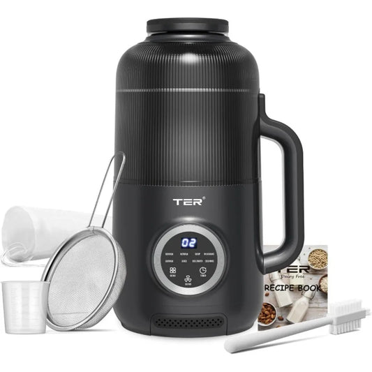 10-in-1 Multifunctional Nut Milk Maker 40oz Electric Blender Machine for Homemade Almond Oat Soy Juice Soup Soybean Milk Maker TechElect