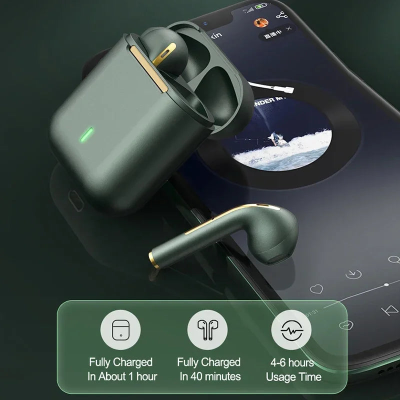 Xiaomi J18 Wireless Bluetooth Earphones HiFI In Ear Stereo Soundtrack Microphone Waterproof Touch Noise Reduction Earphones Techelectronicx
