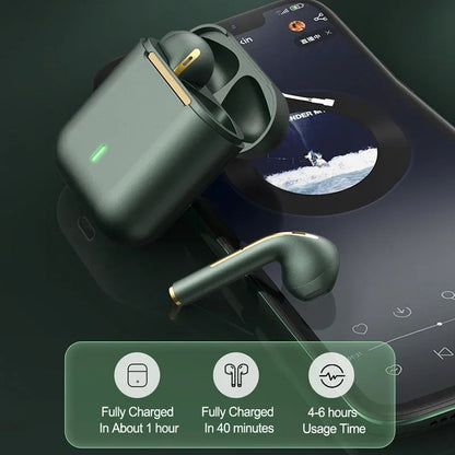 Xiaomi J18 Wireless Bluetooth Earphones HiFI In Ear Stereo Soundtrack Microphone Waterproof Touch Noise Reduction Earphones Techelectronicx