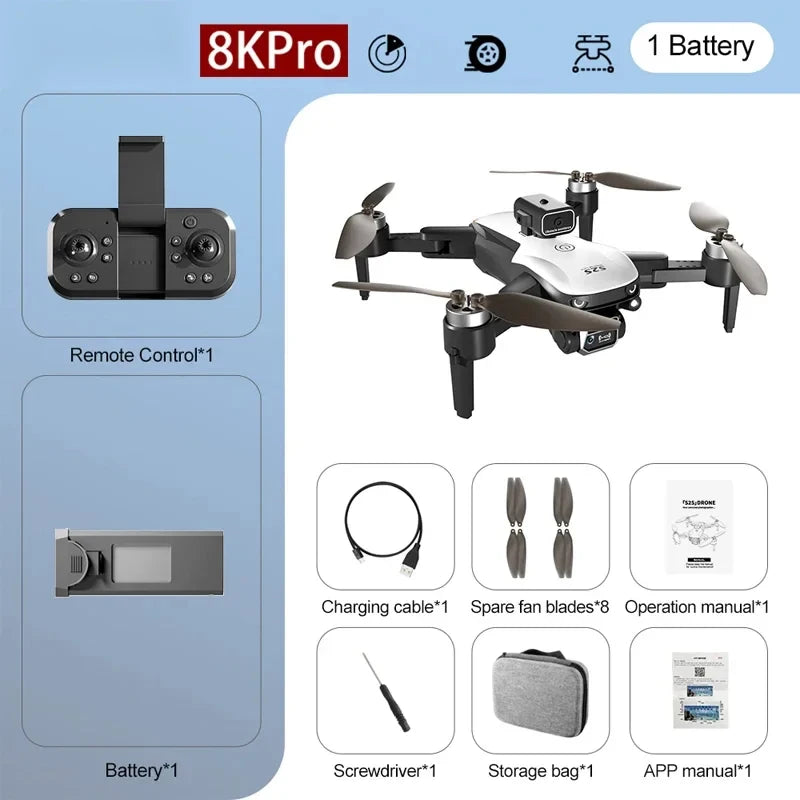 Xiaomi S2S Drone 8K 5G GPS HD Aerial Photography Dual-Camera Omnidirectional Obstacle Brushless Avoidance Quadcopter Toys Techelectronicx