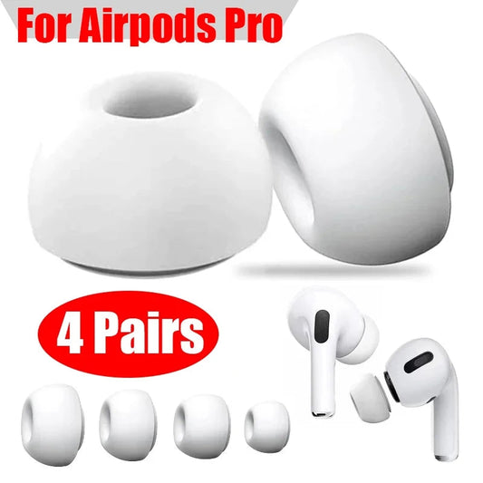1-4 Pairs Silicone Ear Tip Cover Replacement Earbud XS/S/M/L Size Silicone Earbud Tips Covers for AirPods Pro 1st 2nd generation Techelectronicx