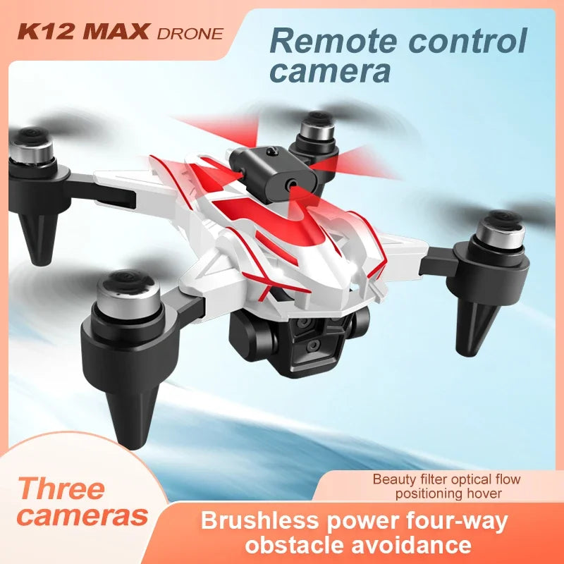 Xiaomi K12 Max Professional Mini Drone 8K Three Camera Obstacle Avoidance Brushless Remote Control Aerial Photography Toys Techelectronicx