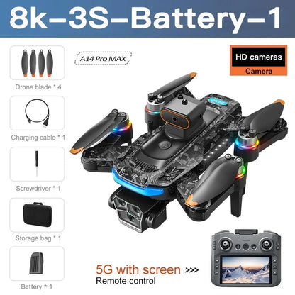 xiaomi mijia A14 ProMax Drone 8K HD Camera Quadcopter with Screen Remote Control 5G WIFI Aerial Photography Brushless RC Dron Techelectronicx