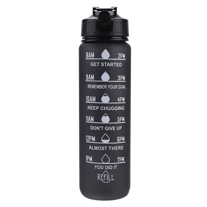 1 Liter Water Bottle Motivational Sport Water Bottle Leakproof Bottles Drinking Outdoor Travel Gym Fitness Jugs for Kitchen Cups Techelectronicx