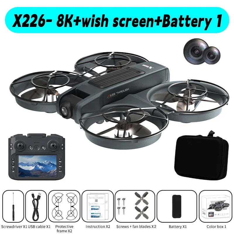 Xiaomi X226/X226VR Mini Drones 4K Professional Remote Control Helicopter Plane RC Dron With Screen Quadcopter Toys Gift for Kids Techelectronicx