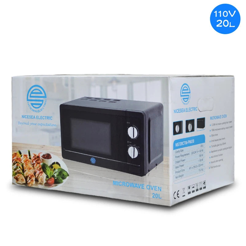 110V 60HZ Microwave Oven 20L Marine Turntable Commercial Household  Microwave Oven High Power 6-speed Adjustable 1150W Techelectronicx